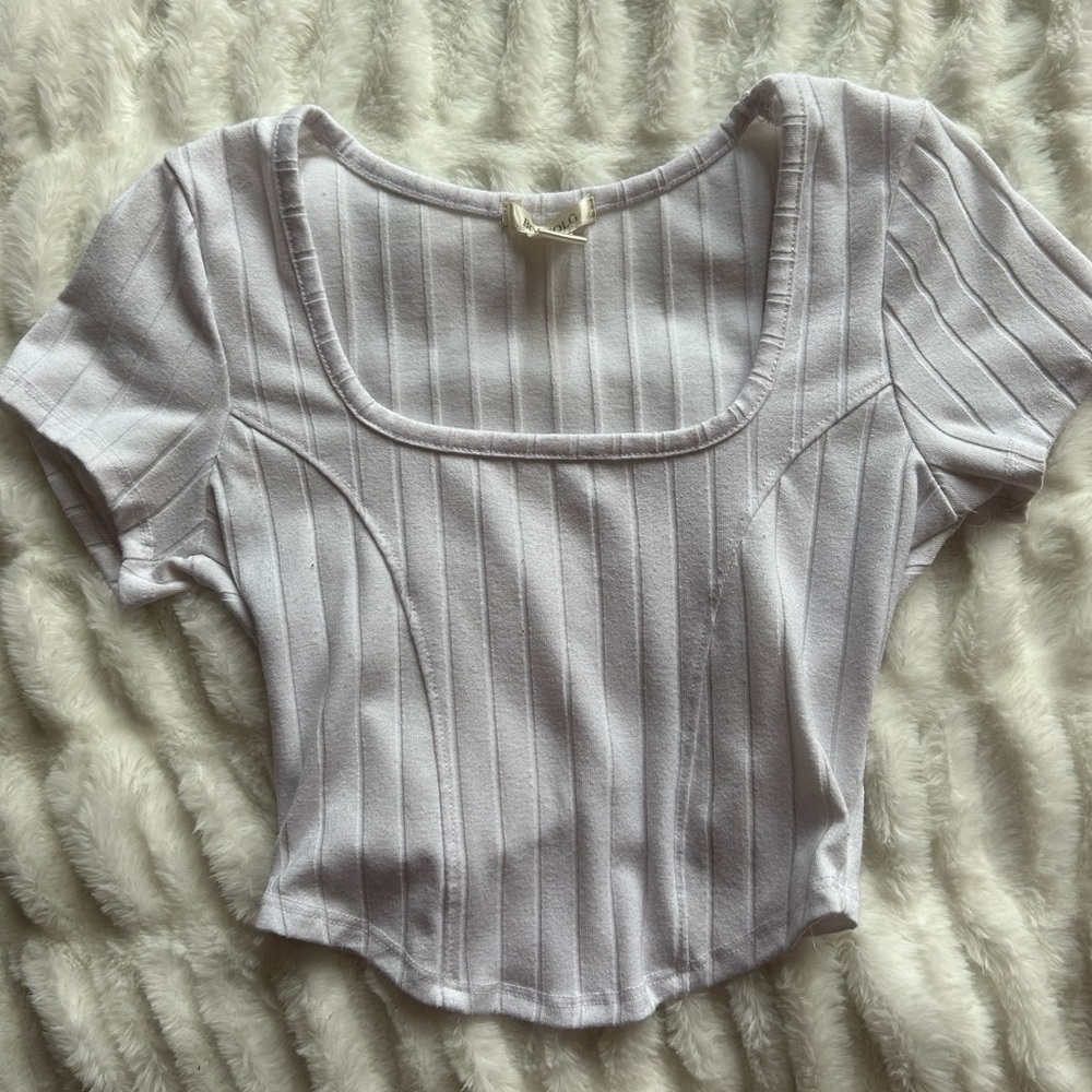 white cropped shirt